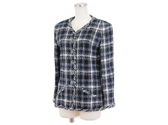 Chaqueta de tweed Chanel con botones Coco Mark Multicolor - vista 14