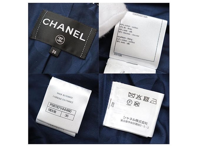 Chaqueta de tweed Chanel con botones Coco Mark Multicolor - vista 8