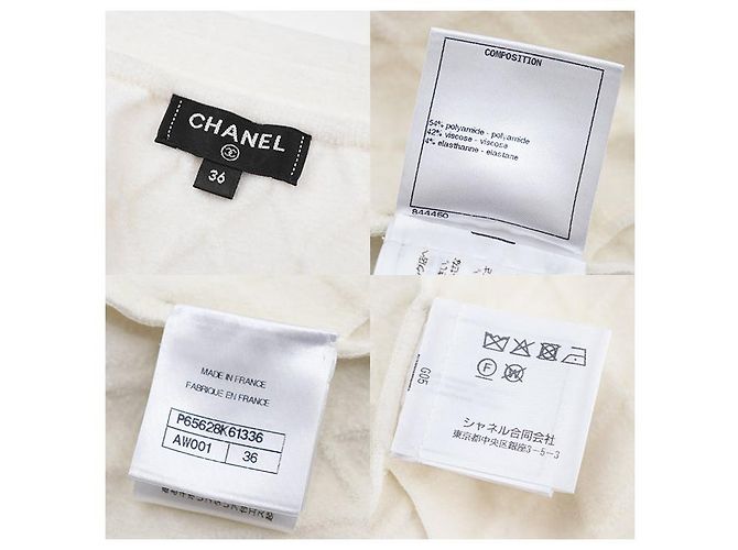 Saia Chanel Matelasse Diamond Acolchoada Branco Cru - vista 10