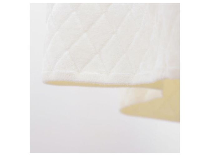 Saia Chanel Matelasse Diamond Acolchoada Branco Cru - vista 6