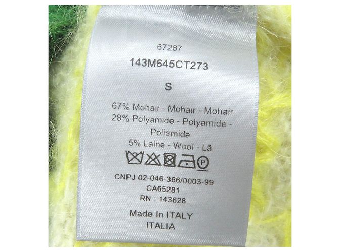 Suéter de mohair y nylon con estampado de animal DIOR S Amarillo - vista 6