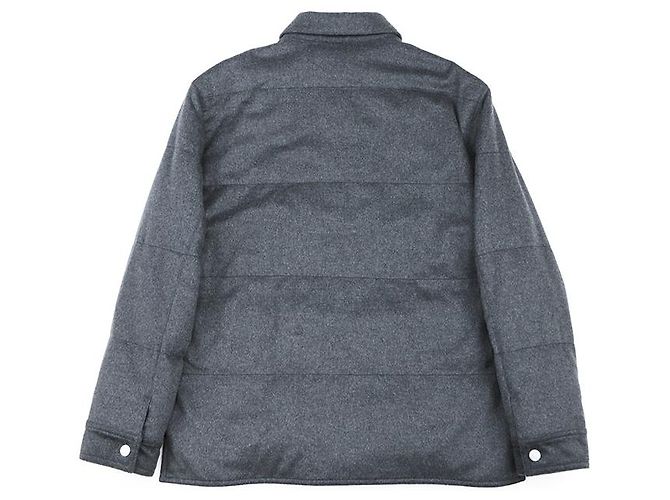 & Other Stories Chaqueta de camisa de franela de cachemira HERMES gris - vista 10