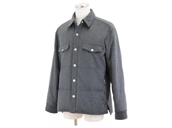 & Other Stories Chaqueta de camisa de franela de cachemira HERMES gris - vista 11