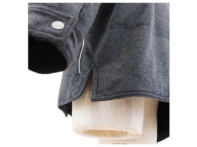 & Other Stories Chaqueta de camisa de franela de cachemira HERMES gris - vista 12