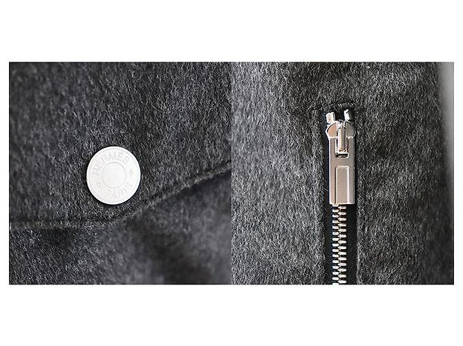 & Other Stories Chaqueta de camisa de franela de cachemira HERMES gris - vista 3