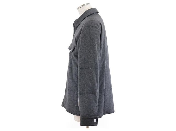 & Other Stories Chaqueta de camisa de franela de cachemira HERMES gris - vista 4