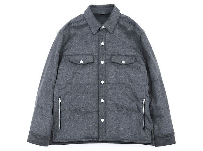 & Other Stories Chaqueta de camisa de franela de cachemira HERMES gris - vista 9