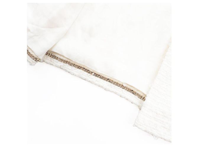 Chaqueta de tweed Chanel Blanco Crudo - vista 13