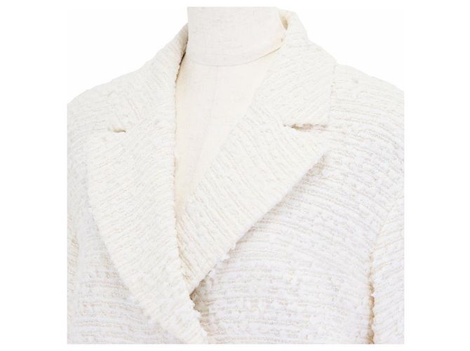 Chaqueta de tweed Chanel Blanco Crudo - vista 2