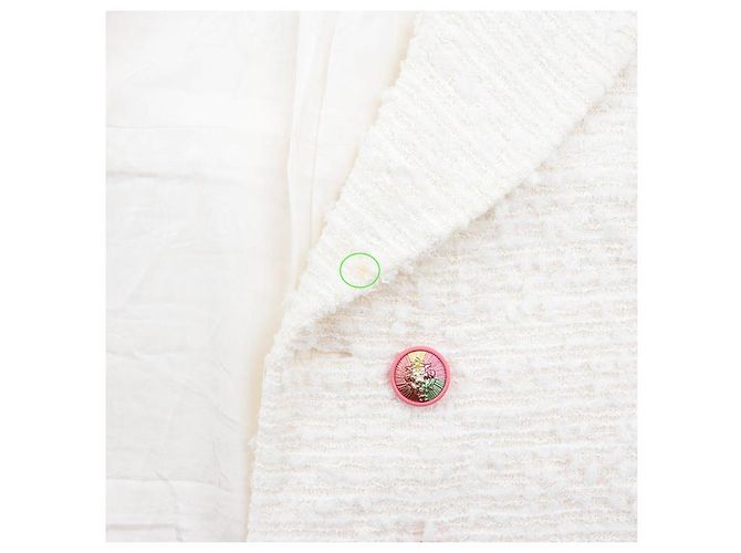 Chaqueta de tweed Chanel Blanco Crudo - vista 3