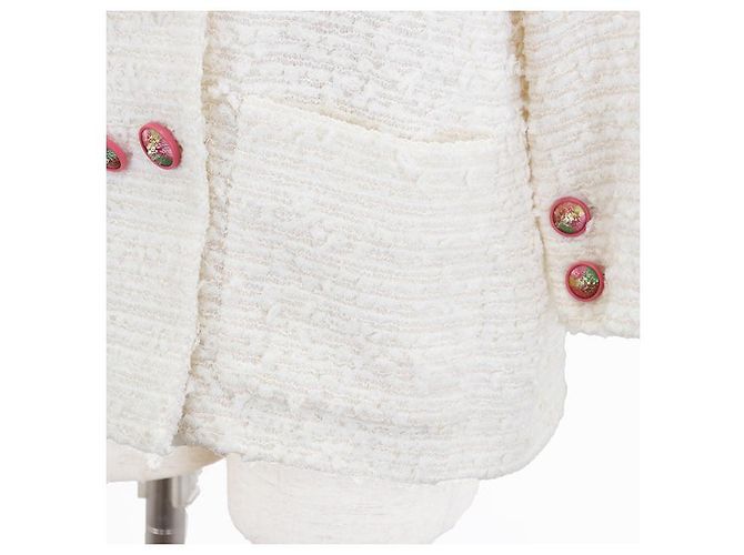 Chaqueta de tweed Chanel Blanco Crudo - vista 4