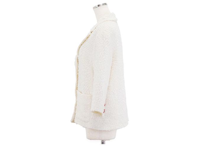 Chaqueta de tweed Chanel Blanco Crudo - vista 8