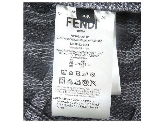Giacca Trucker Logo Fendi Marc Jacobs Nera Nero - vista 7