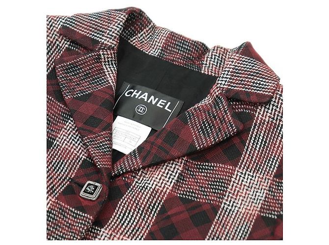Chaqueta Chanel P33303 Burdeos Negro 36 - vista 12