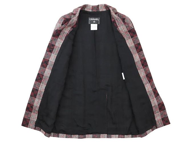 Chaqueta Chanel P33303 Burdeos Negro 36 - vista 4