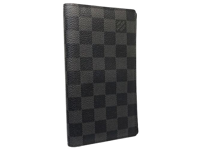Louis Vuitton Damier Graphite Geldbörse N62665 Schwarz - Ansicht 2