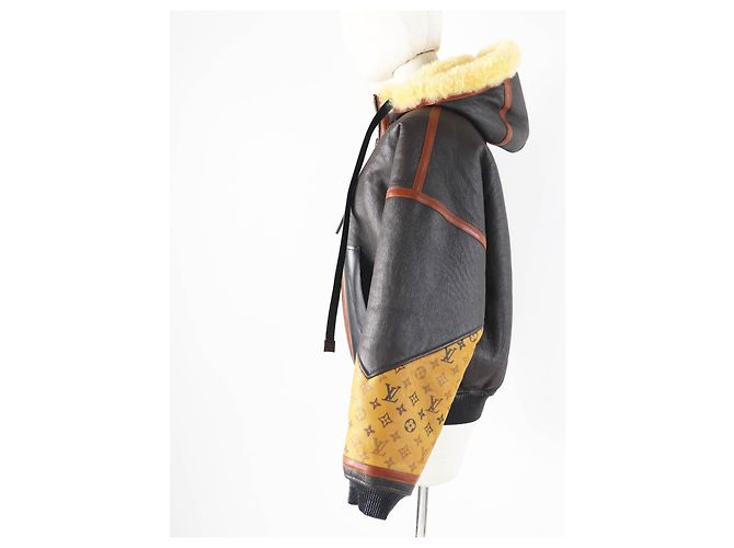 Chaqueta Mouton Reversible Monogram Louis Vuitton Castaño Marrón oscuro - vista 5