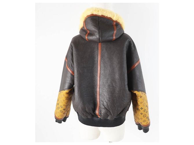 Chaqueta Mouton Reversible Monogram Louis Vuitton Castaño Marrón oscuro - vista 7