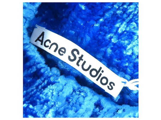 Autre Marque ACNE STUDIOS Suéter de Chenilla de Nylon Rayón con Cuello Alto Azul Púrpura - vista 7