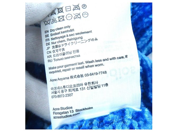 Autre Marque ACNE STUDIOS Suéter de Chenilla de Nylon Rayón con Cuello Alto Azul Púrpura - vista 9