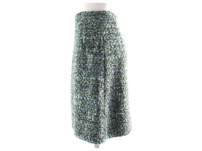 Falda de tweed Dolce & Gabbana azul verde para mujeres Naranja - vista 2