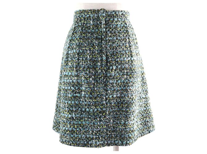 Falda de tweed Dolce & Gabbana azul verde para mujeres Naranja - vista 3