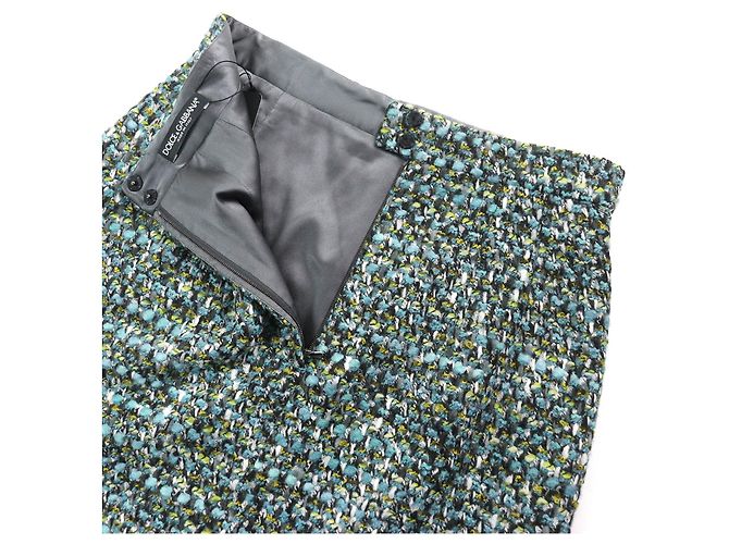 Falda de tweed Dolce & Gabbana azul verde para mujeres Naranja - vista 4