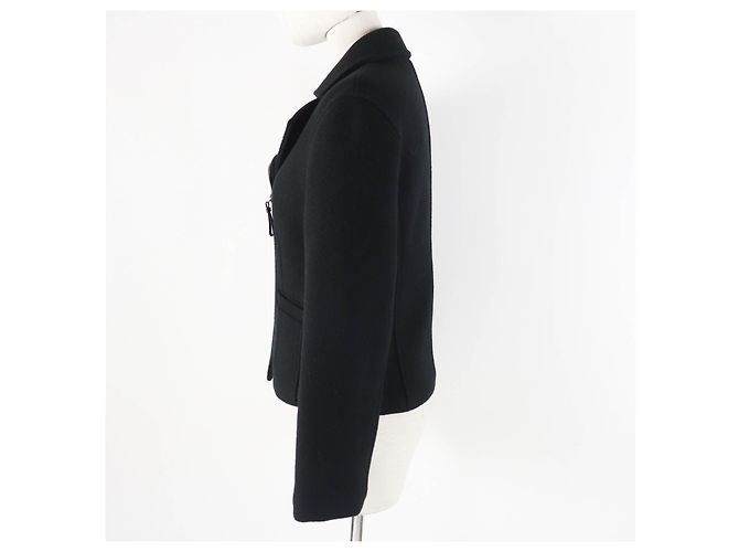 Hermès Chaqueta acolchada de metal HERMES Medor negra 34 Negro - vista 3
