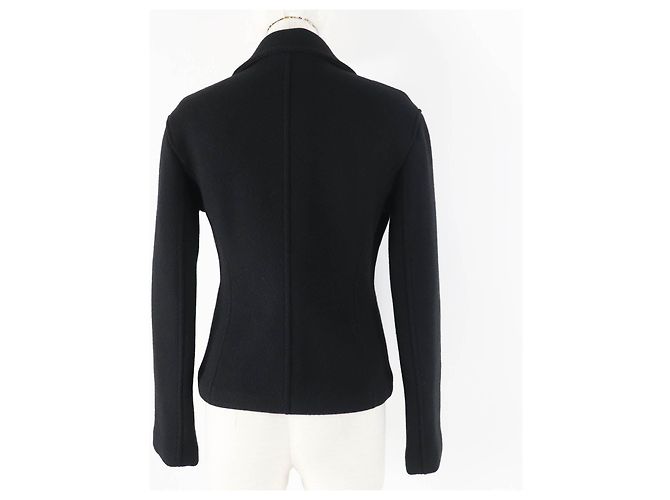 Hermès Chaqueta acolchada de metal HERMES Medor negra 34 Negro - vista 4