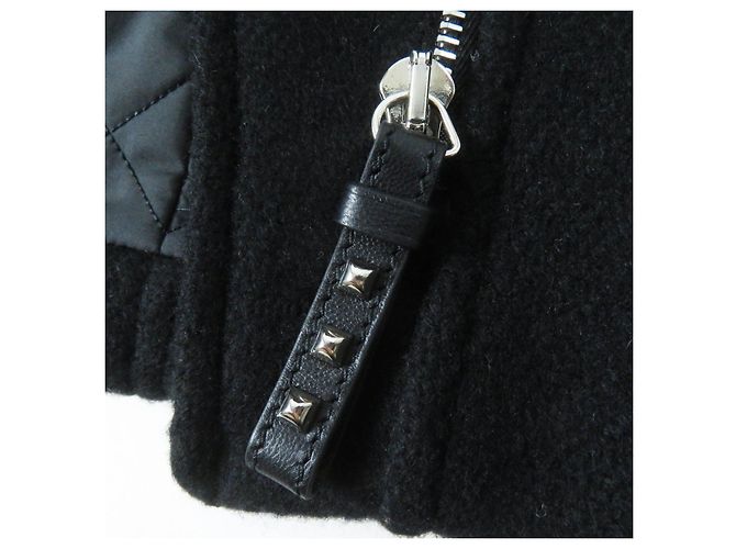 Hermès Chaqueta acolchada de metal HERMES Medor negra 34 Negro - vista 6