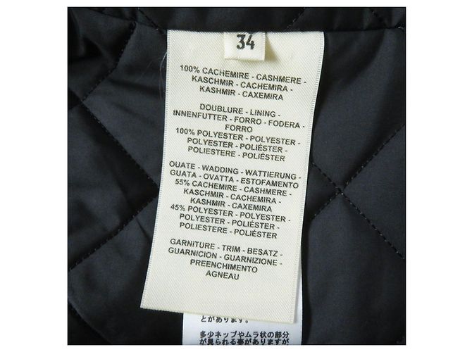 Hermès Chaqueta acolchada de metal HERMES Medor negra 34 Negro - vista 8
