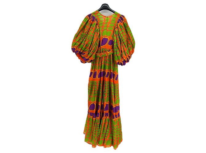 Autre Marque SUN BUNCH Langer bunter Baumwollkleid Mehrfarben - Ansicht 2