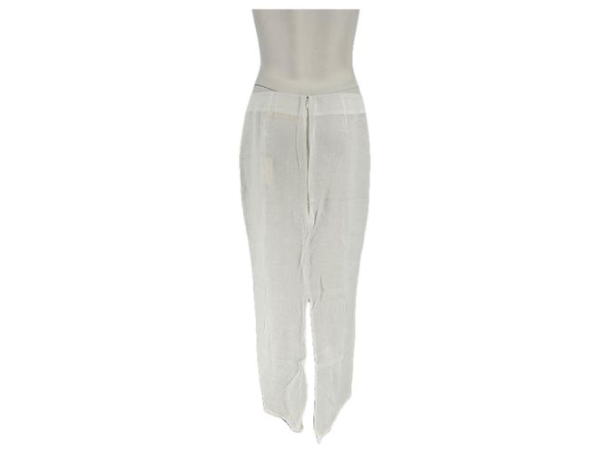 Autre Marque Falda larga de lino blanco MONDAY SWIMWEAR - vista 2
