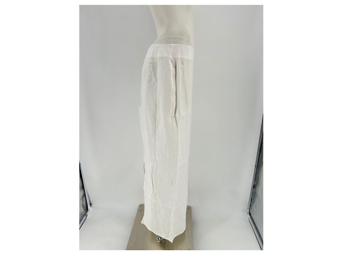 Autre Marque Falda larga de lino blanco MONDAY SWIMWEAR - vista 3
