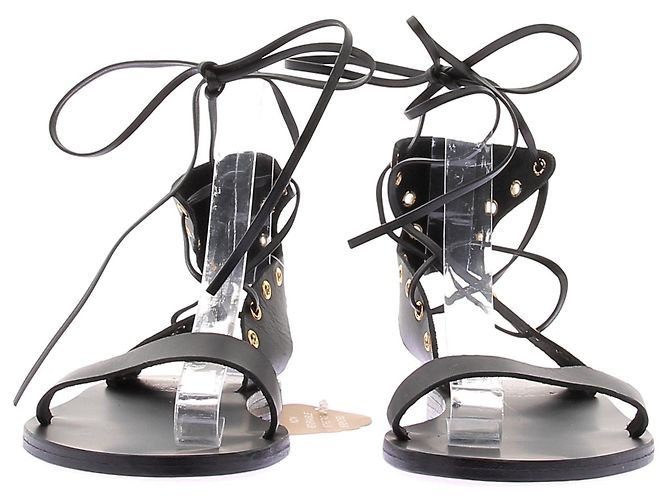 Ancient Greek Sandals Sandali neri "Embiria" Nero - vista 4