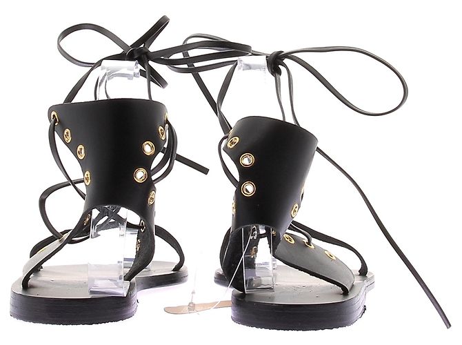 Ancient Greek Sandals Sandali neri "Embiria" Nero - vista 5
