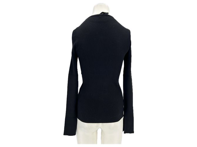 T-shirt nero a maniche lunghe Laurence Bras - vista 2