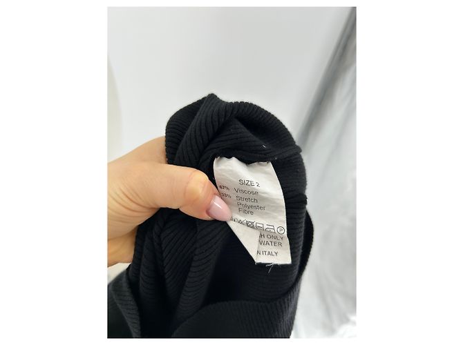 T-shirt nero a maniche lunghe Laurence Bras - vista 6