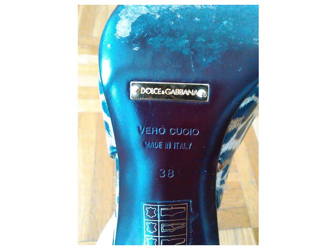 DOLCE & GABBANA SLINGBACK IN PELLE. Multicolore - vista 2