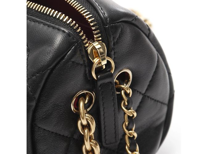 Chanel Mini Bowling Matelasse Shoulder Bag Black - view 11