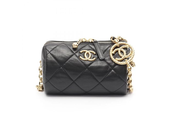 Chanel Mini Bowling Matelasse Shoulder Bag Black - view 2