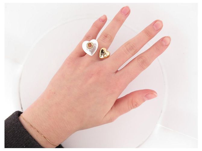 NEUER CHANEL HERZ LOGO CC RING T53 GOLDMETALL Golden - Ansicht 13