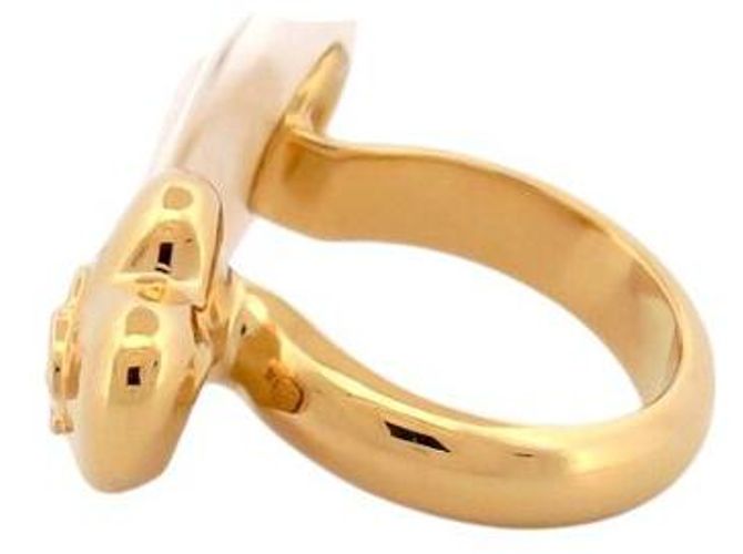 NEUER CHANEL HERZ LOGO CC RING T53 GOLDMETALL Golden - Ansicht 3