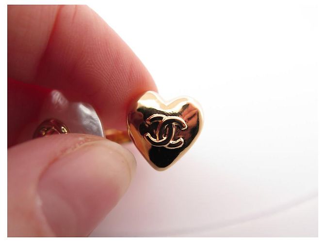 NEUER CHANEL HERZ LOGO CC RING T53 GOLDMETALL Golden - Ansicht 6