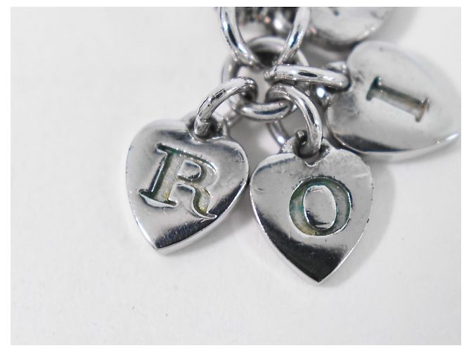 Halskette aus versilbertem Metall mit Herz-Logo Christian Dior - Ansicht 7