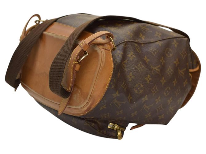 Zaino Montsouris Monogram Louis Vuitton in tela monogram marrone e naturale - vista 10