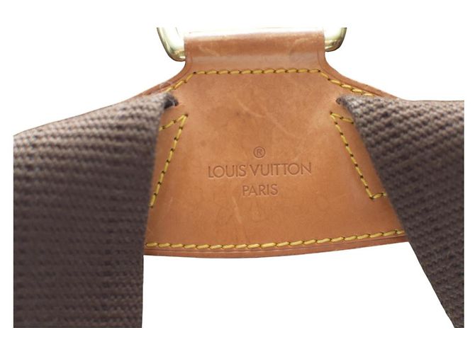 Zaino Montsouris Monogram Louis Vuitton in tela monogram marrone e naturale - vista 11