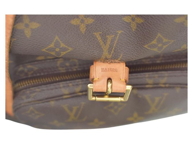 Zaino Montsouris Monogram Louis Vuitton in tela monogram marrone e naturale - vista 17