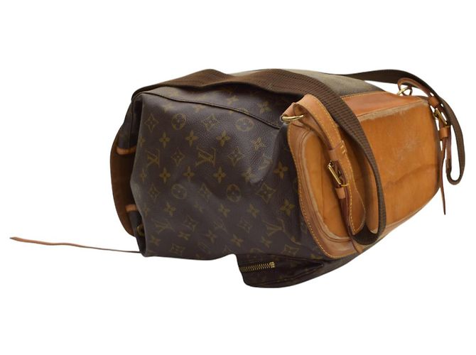 Zaino Montsouris Monogram Louis Vuitton in tela monogram marrone e naturale - vista 9