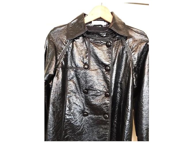 Victoria Couture CHAQUETA TRAPECIO DE VINILO IMPERMEABLE LIGERA Negro - vista 10